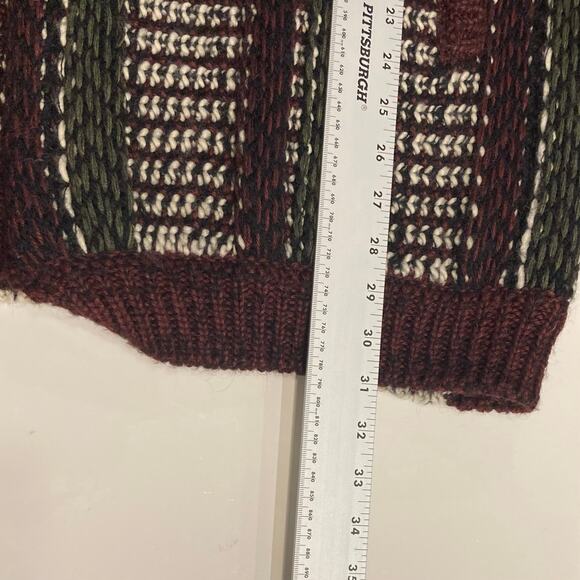 NWOT YIGAL AZROUEL Cardigan S Mohair Merino-Wool Colorblock Patchwork Open Thick - Picture 12 of 13